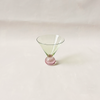 Two Tone Martini Glass Green