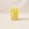 Yellow & Cream Glass Ice Bucket