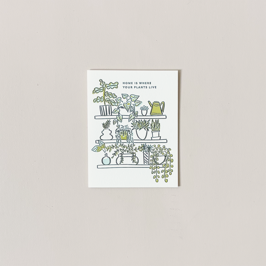 Home House Plants Note Card