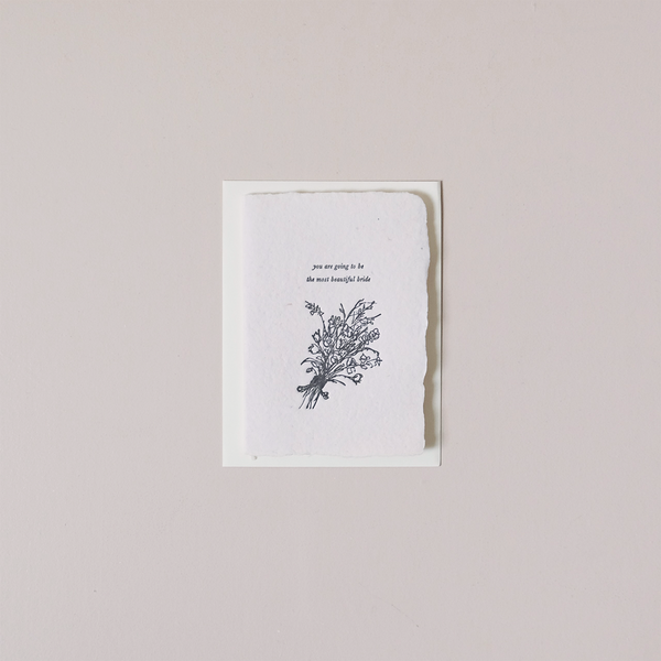 Most Beautiful Bride Note Card