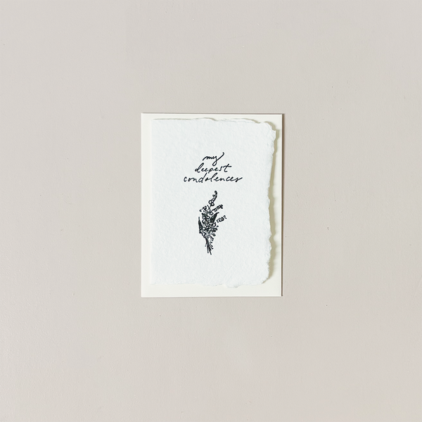 My Deepest Condolences Note Card