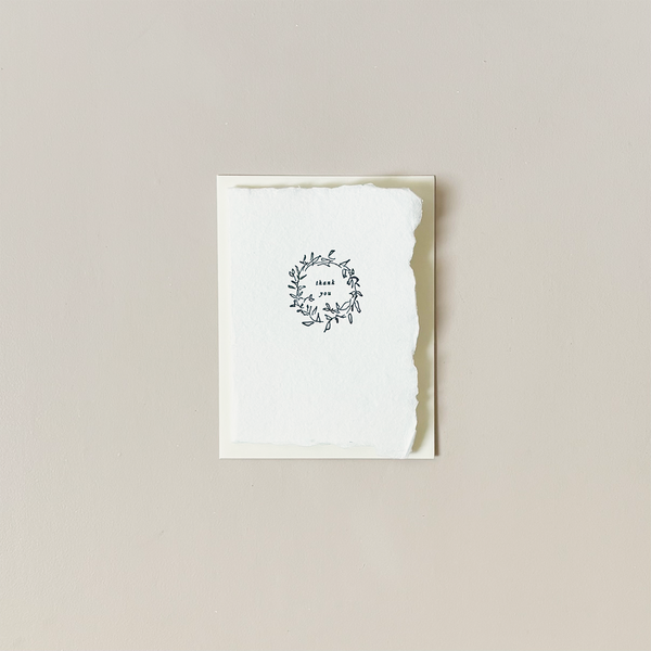 Thank You Wreath Note Card