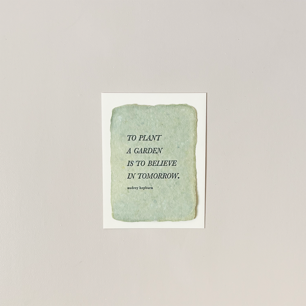 To Plant A Garden Note Card
