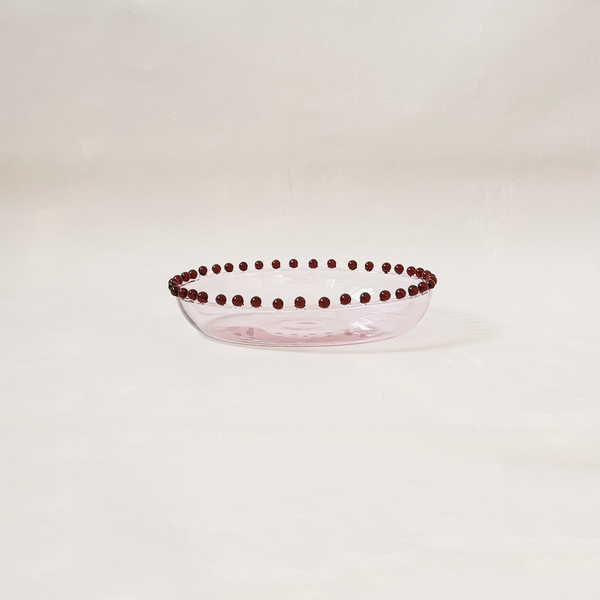 Pearl Platter Pink & Amber