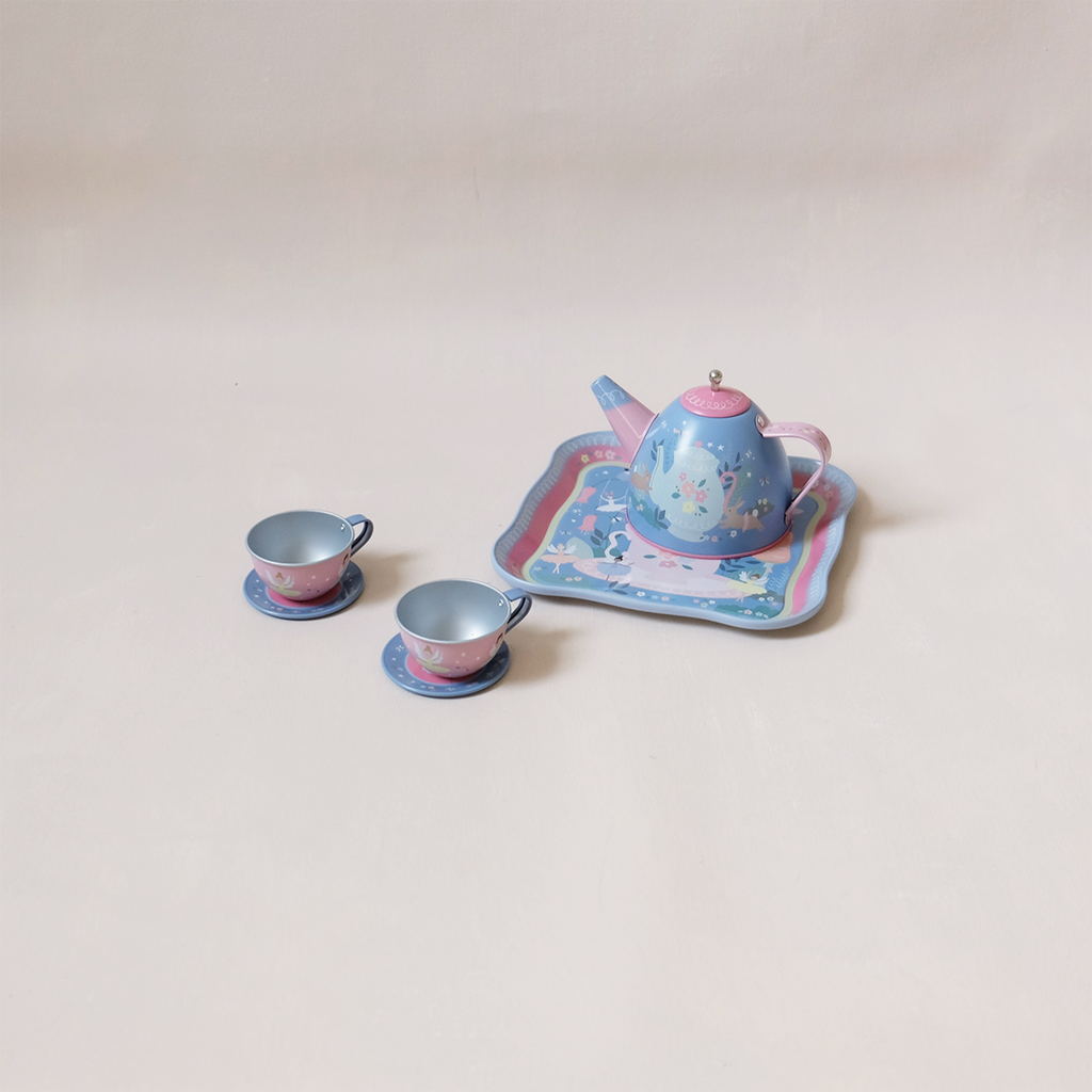 Enchanted 7 Piece Tin Tea Set