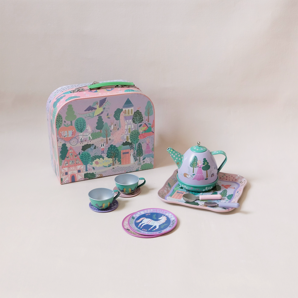 Fairy tin top tea set