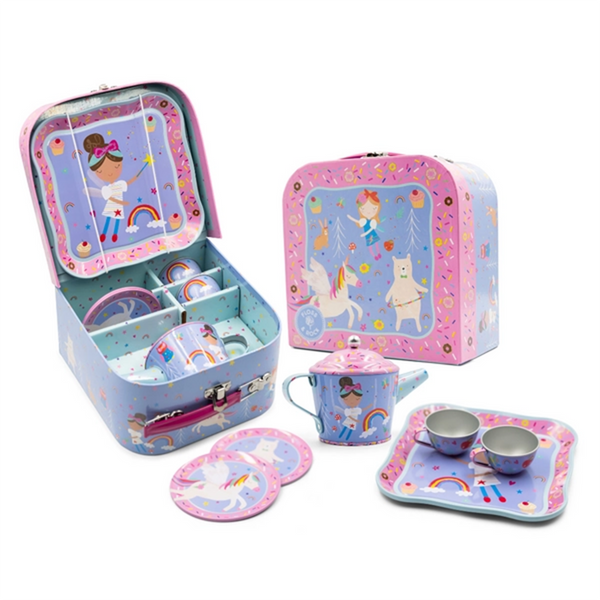 Rainbow Fairy 7 Piece Tin Tea Set