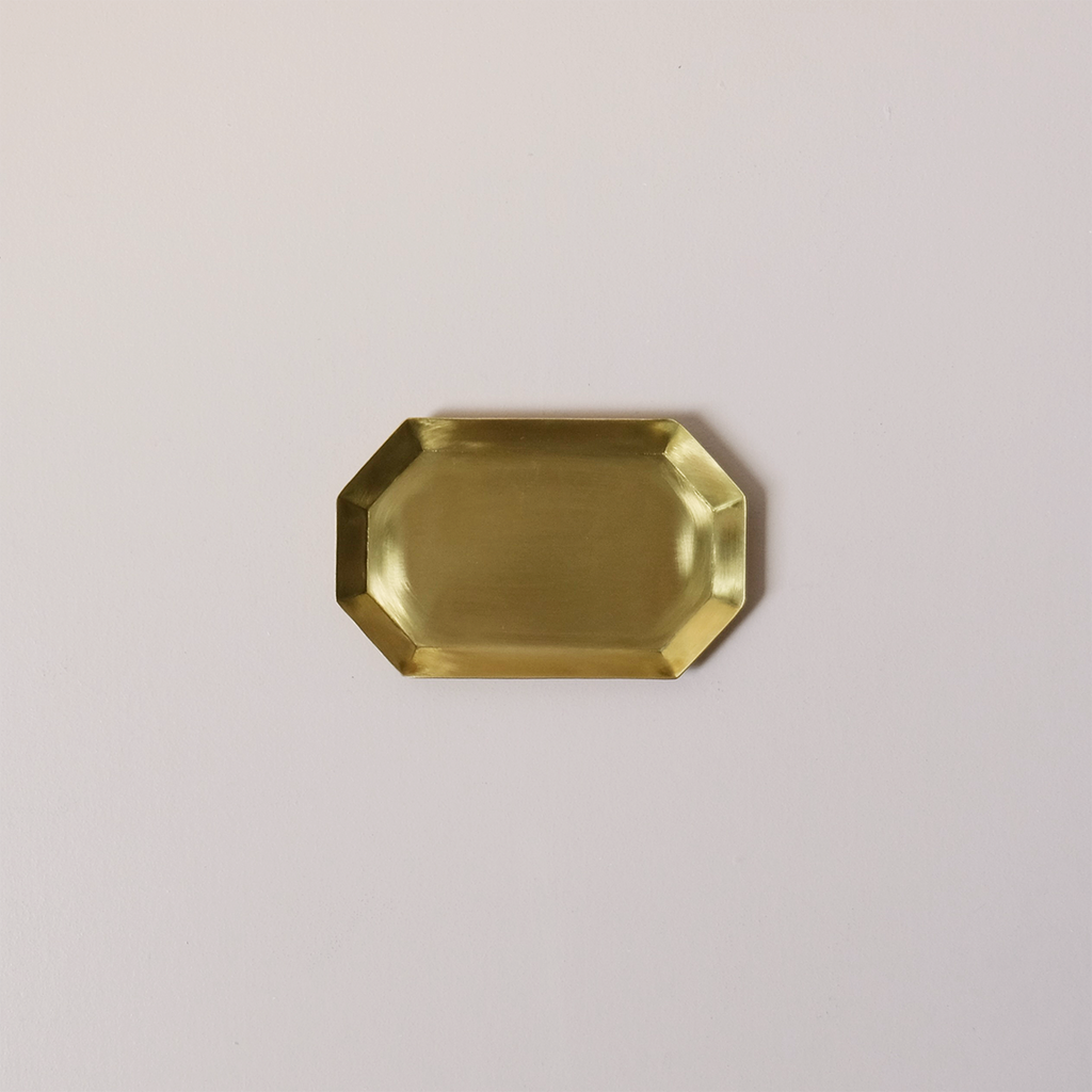 Brass Long Octagon Plate Medium