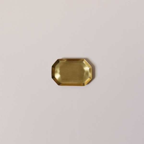Brass Long Octagon Plate Small