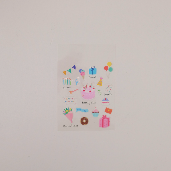Birthday Clear Stickers