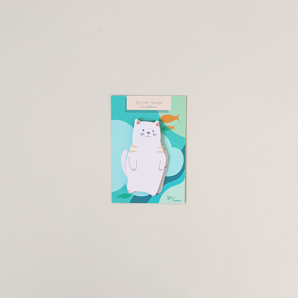 Cat Die Cut Sticky Note