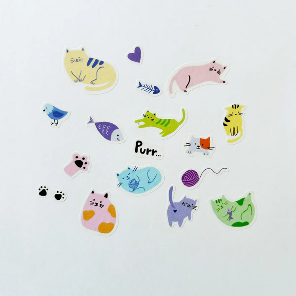 Cats Jumble Washi Stickers