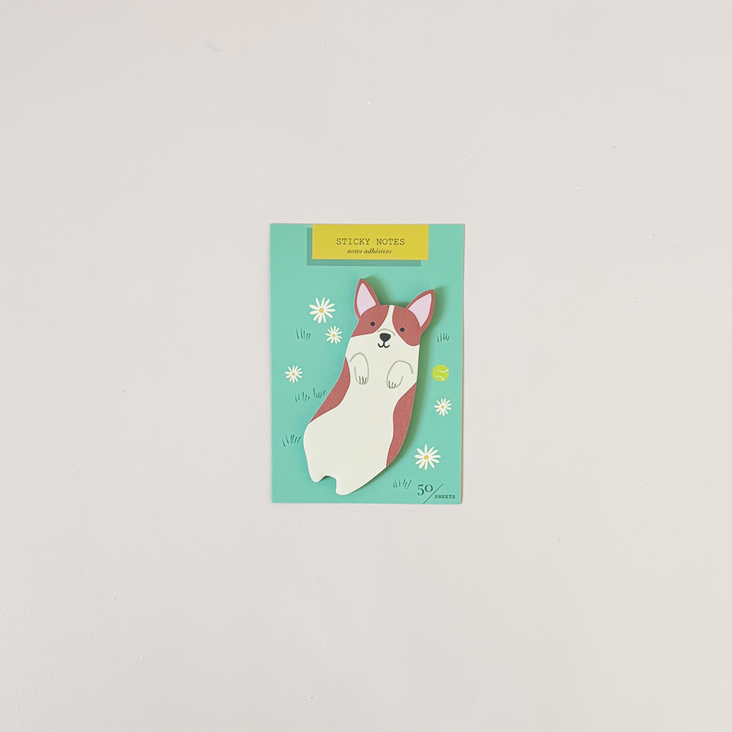 Corgi Die Cut Sticky Note