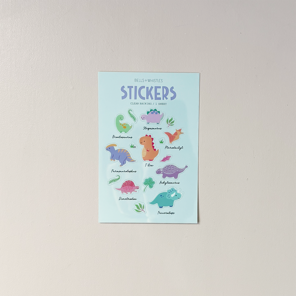 Dinosaur Clear Stickers