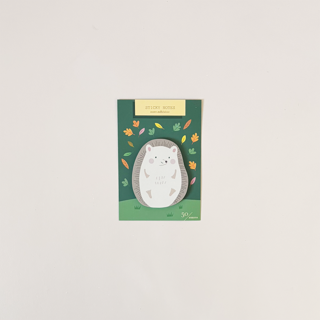 Hedgehog Die Cut Sticky Note