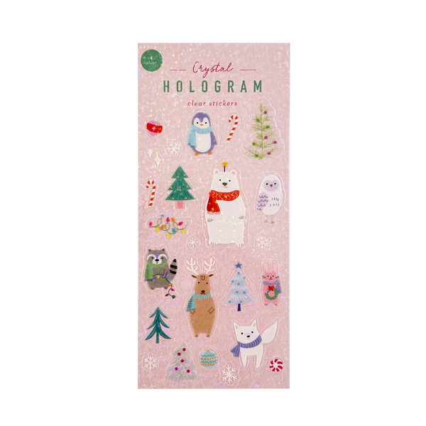 Holiday Animals Hologram Stickers