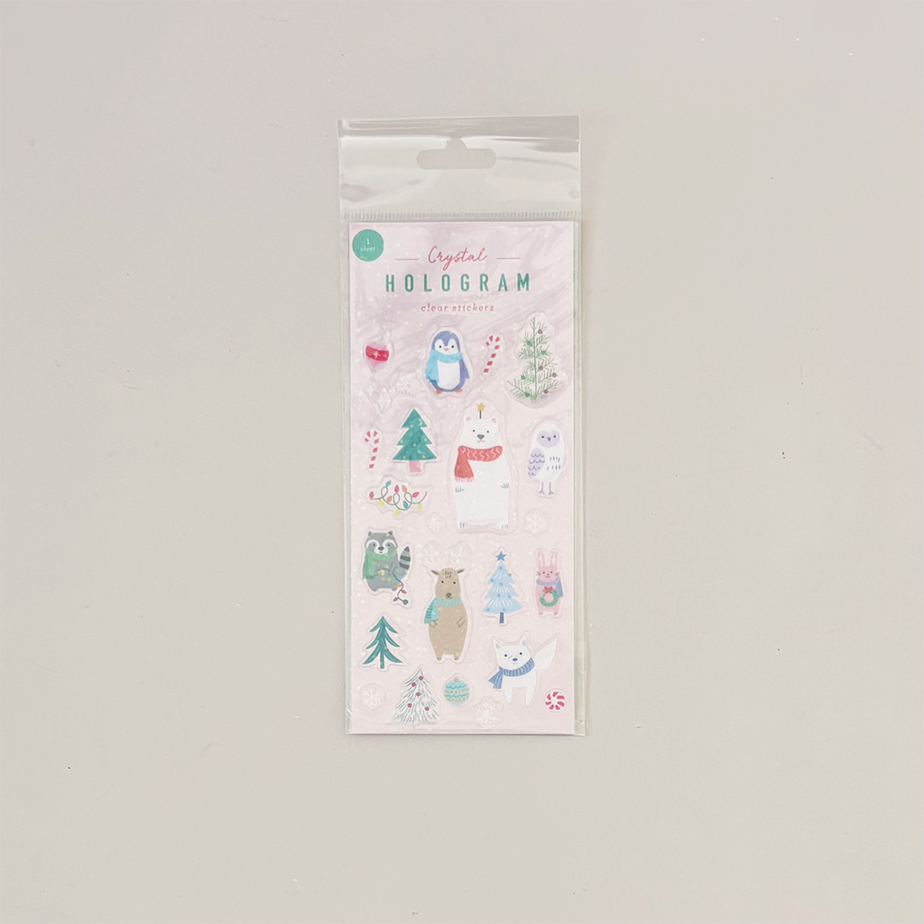 Holiday Animals Hologram Stickers