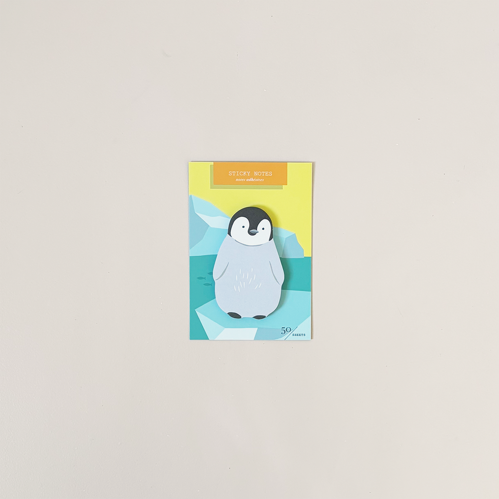 Penguin Die Cut Sticky Note – Holliday