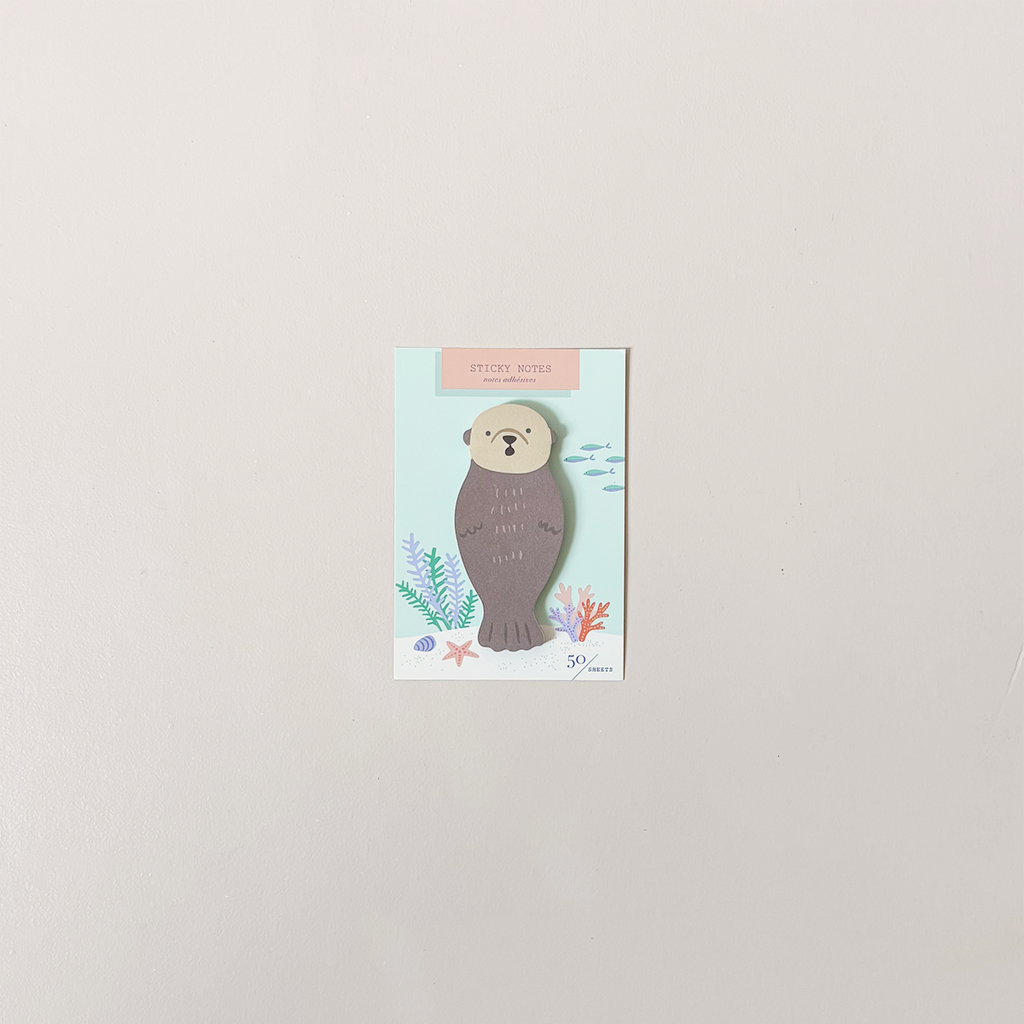 Sea Otter Die Cut Sticky Note