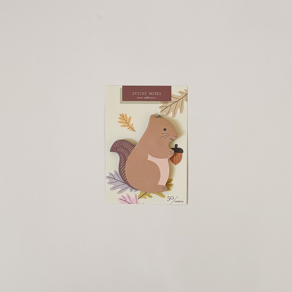 Squirrel Die Cut Sticky Note