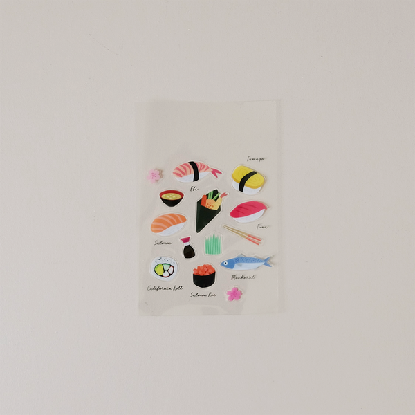 Sushi Clear Stickers