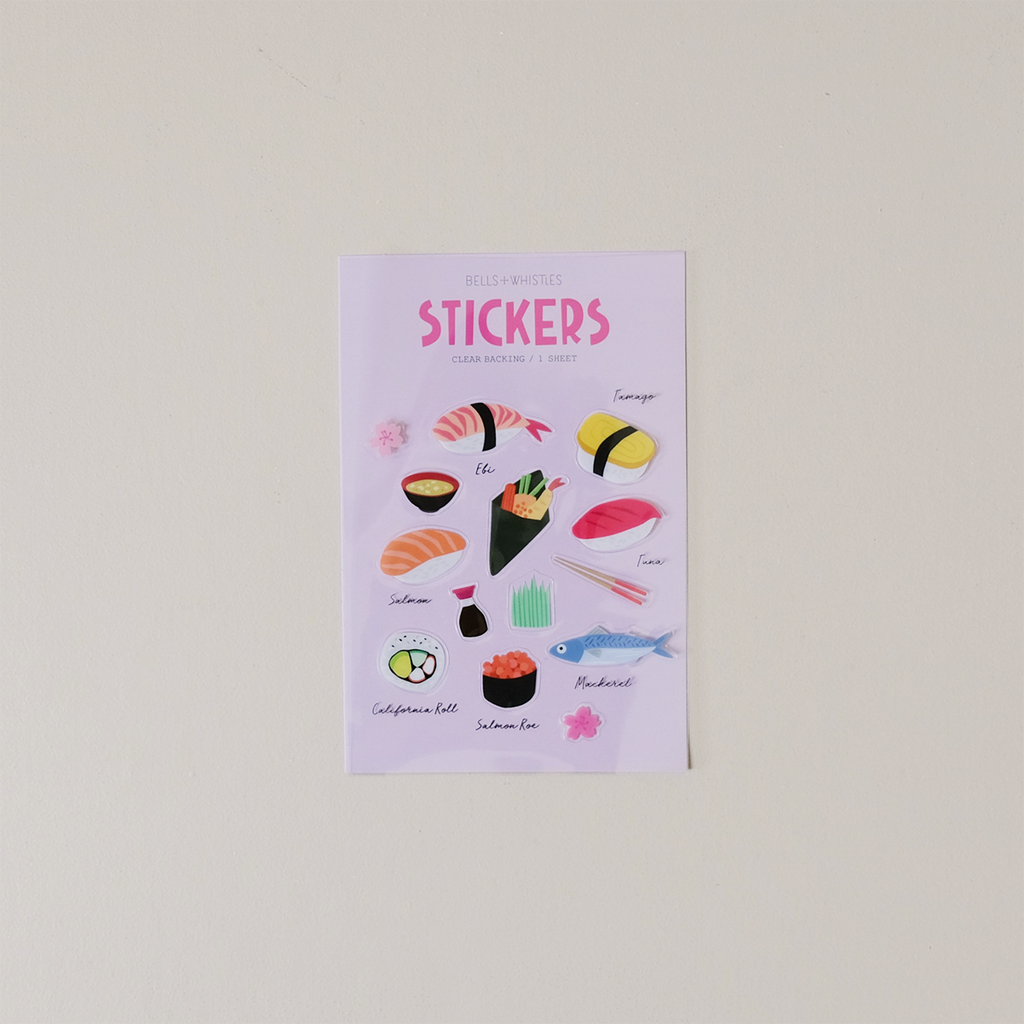 Sushi Clear Stickers