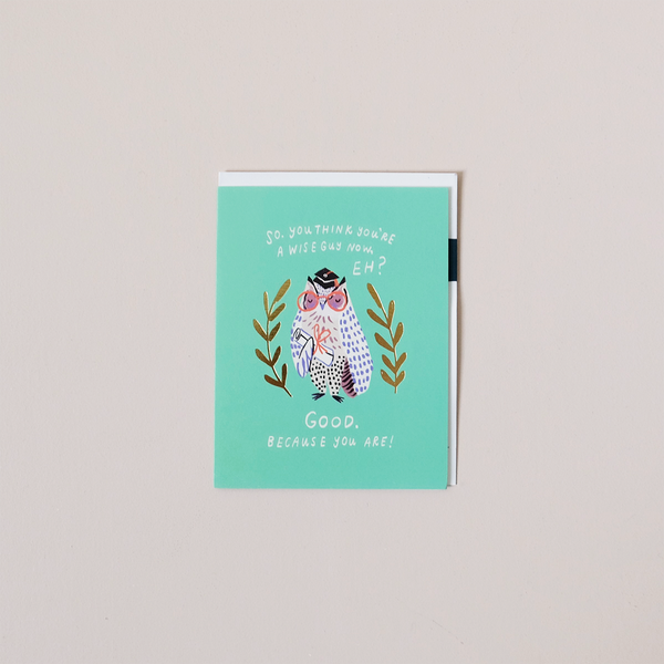 Wise Owl Graduation Note Card