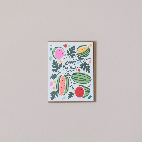 Birthday Watermelons Note Card