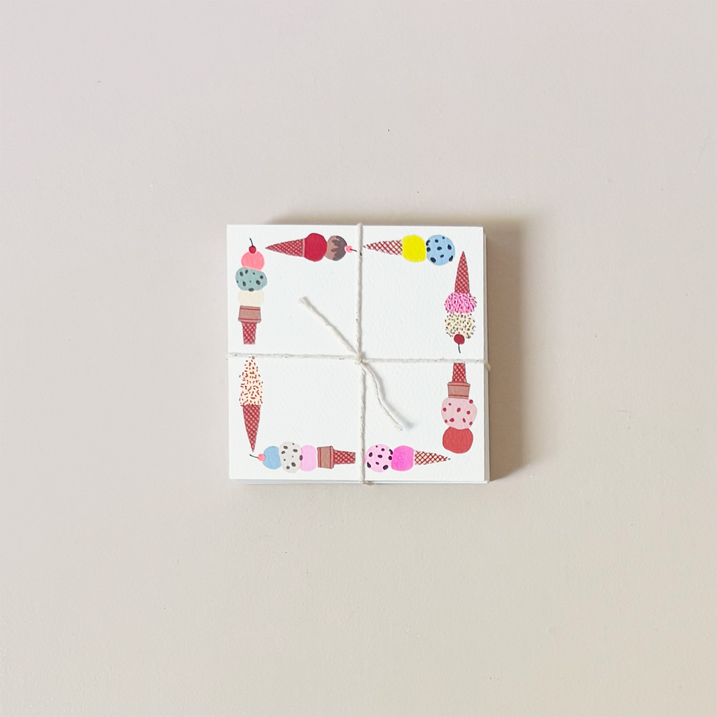 Ice Cream Square Mini Notes
