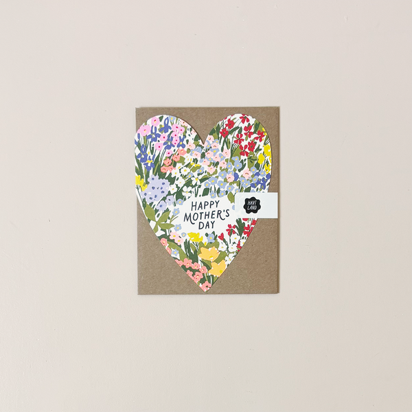 Mother's Day Wildflower Heart Note Card