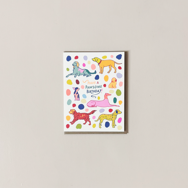 Pawsome Birthday Note Card