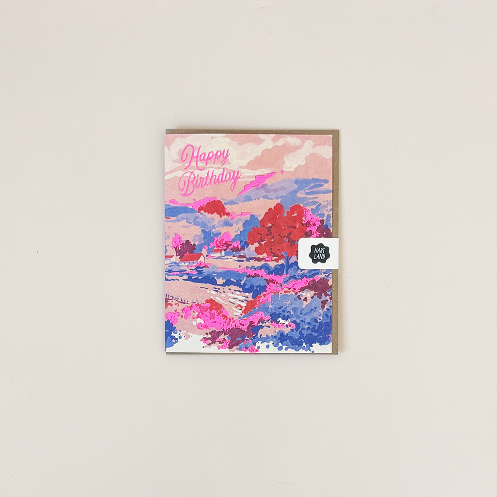 Birthday Countryside Note Card