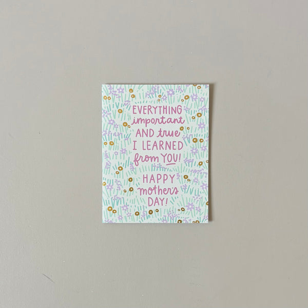 Everything Important Note Card