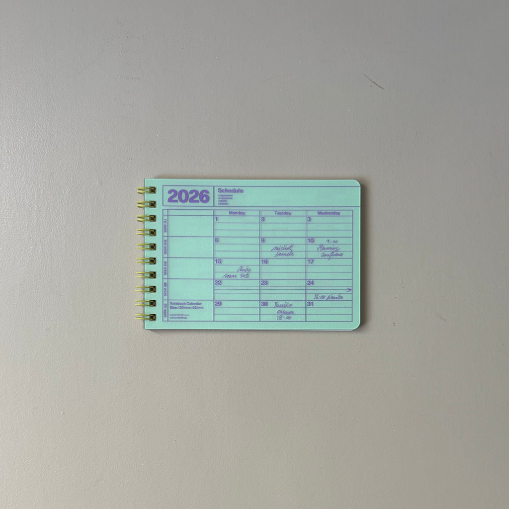 2026 Notebook Calendar Mint