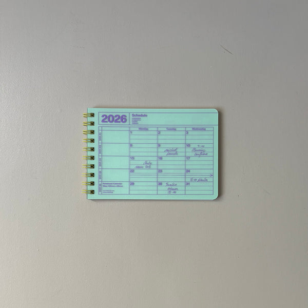 2026 Notebook Calendar Mint