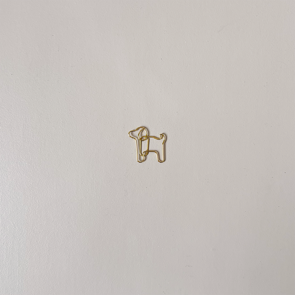 Dog Gold Plated Paper Clips