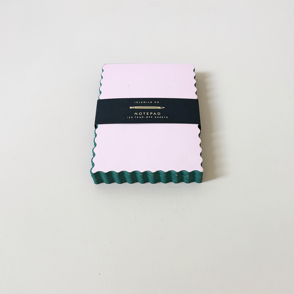 Mini Wave Notepad Pink + Evergreen