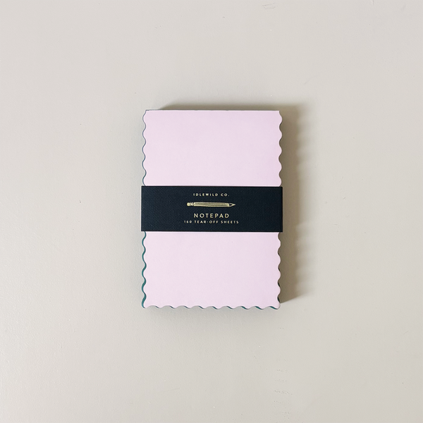 Mini Wave Notepad Pink + Evergreen