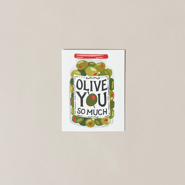 Olive You Note Card