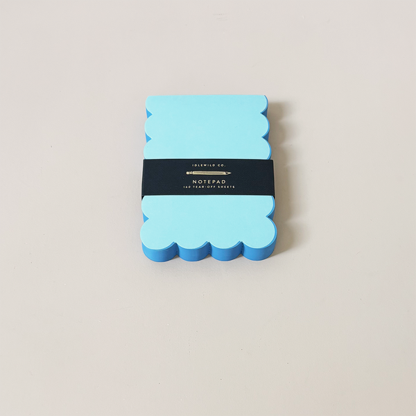Scallop Notepad Aqua + Blue