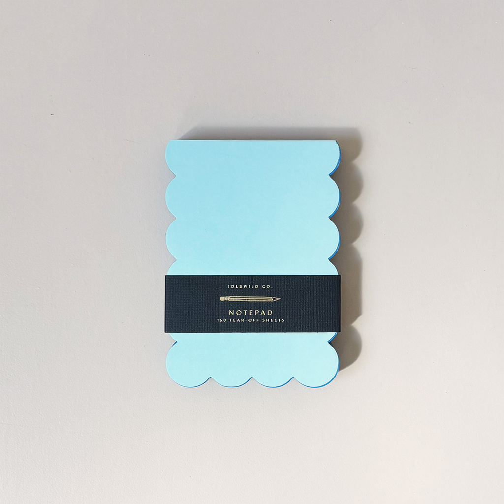 Scallop Notepad Aqua + Blue