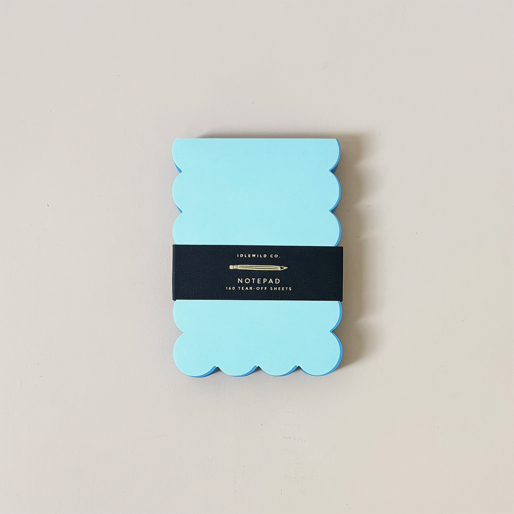 Scallop Notepad Aqua + Blue