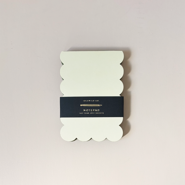 Scallop Notepad Chartreuse + Olive