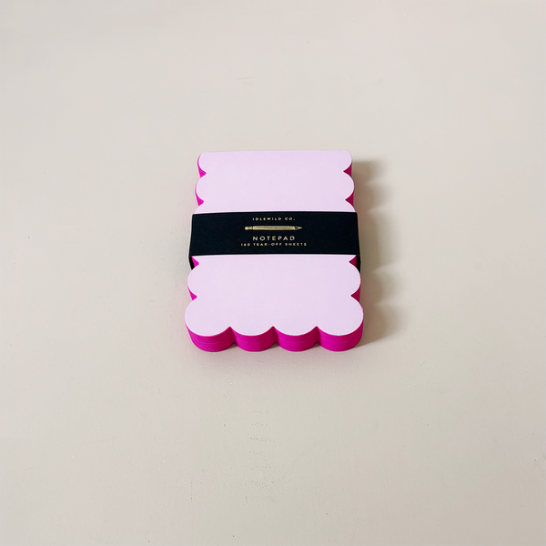Scallop Notepad Lilac + Hot Pink