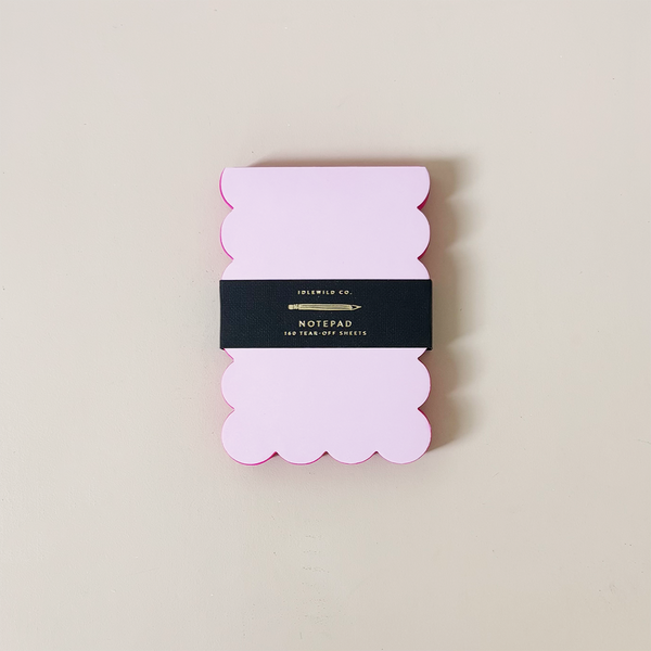 Scallop Notepad Lilac + Hot Pink