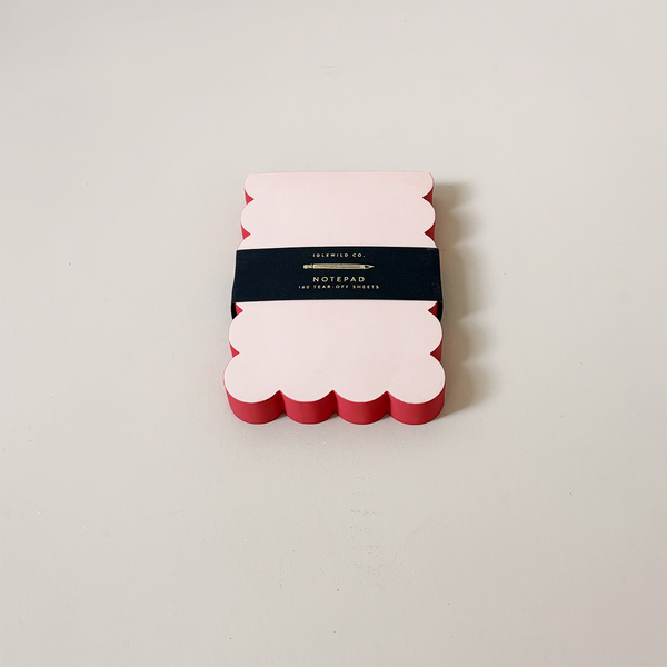 Scallop Notepad Peach + Persimmon