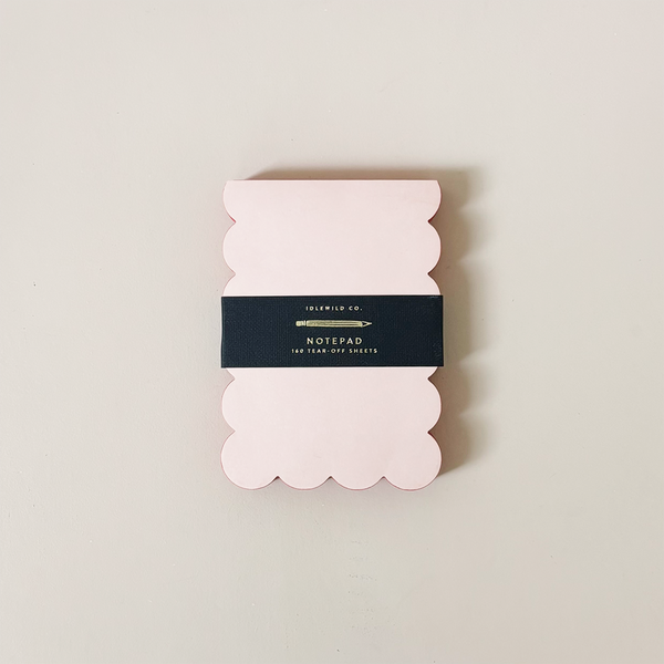 Scallop Notepad Peach + Persimmon