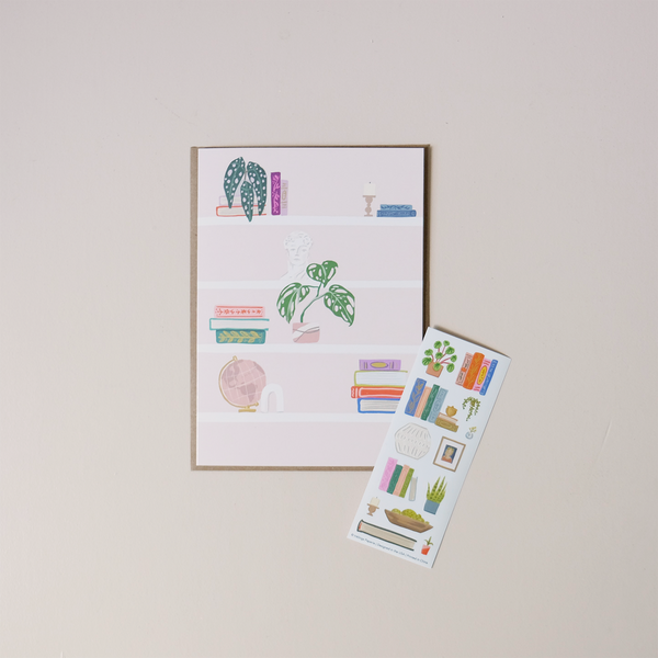 Shelfie Sticker Scene Note Card