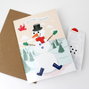 Build a Snowman Sticker Scene Note Card