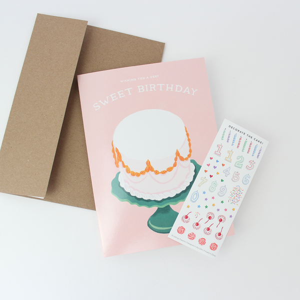 Decorate A Cake Sticker Scene Note Card